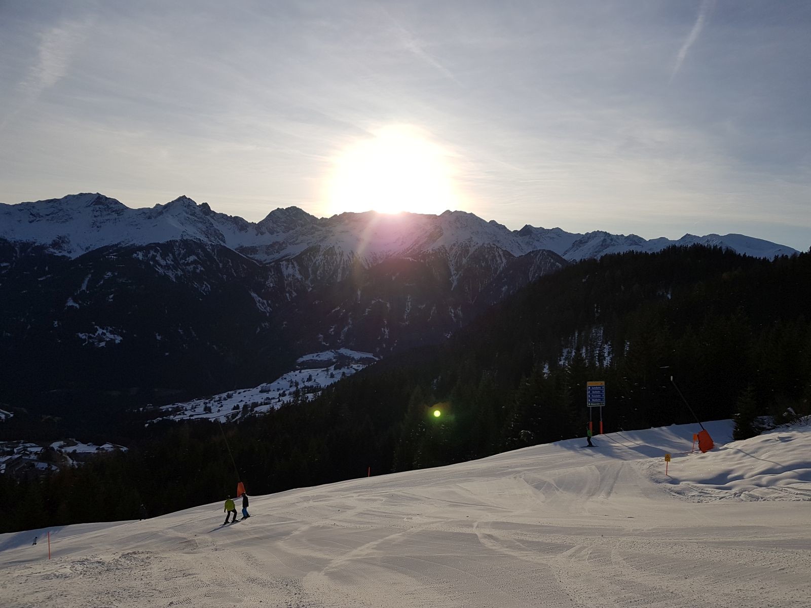 Piste auf dem Weg zur Waldbahn
