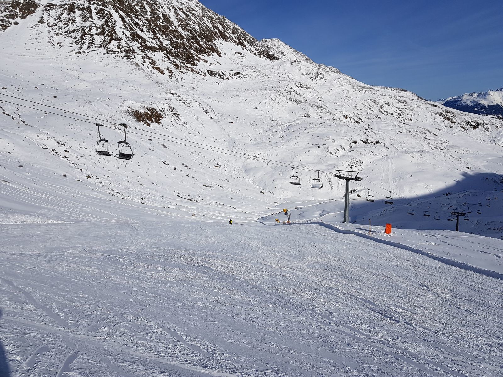 Die Scheidabfahrt ging wesentlich besser als gestern und hatte (noch) weniger Steine.