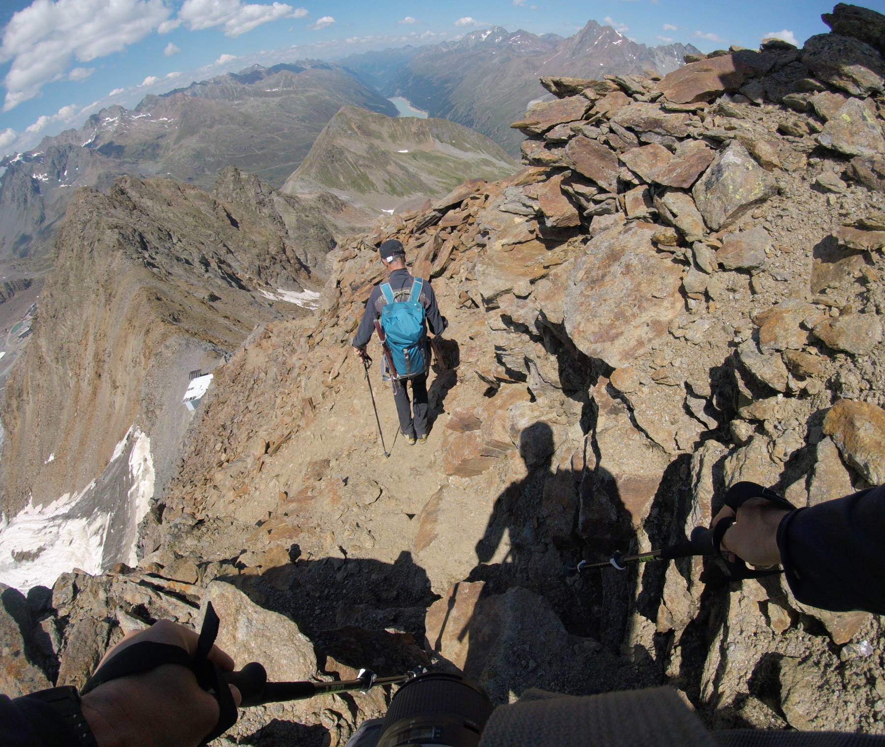Beim Abstieg vom Gepatsch Ferner Richtung Kaunertaler Gletscher.