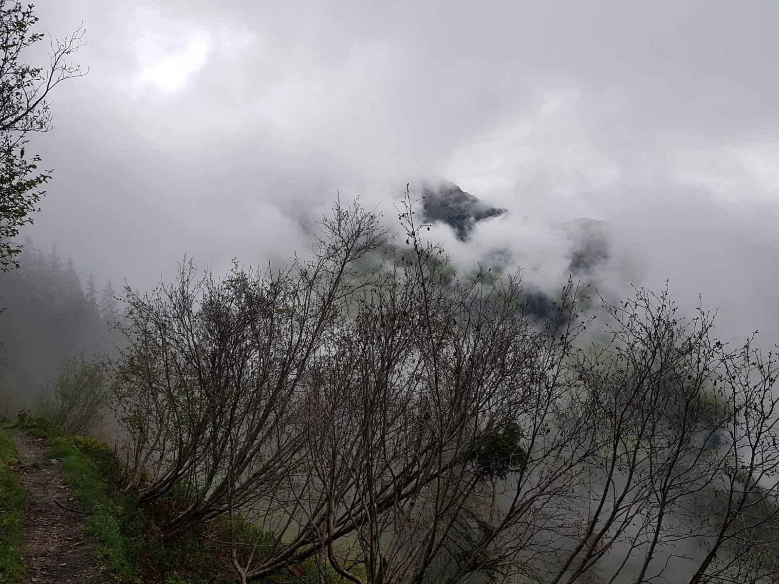 Gegenüber zeichnet sich langsam die Spielberggruppe ab. Ursprünglich wollten wir da noch hoch, später aus Zeitgründen verworfen.