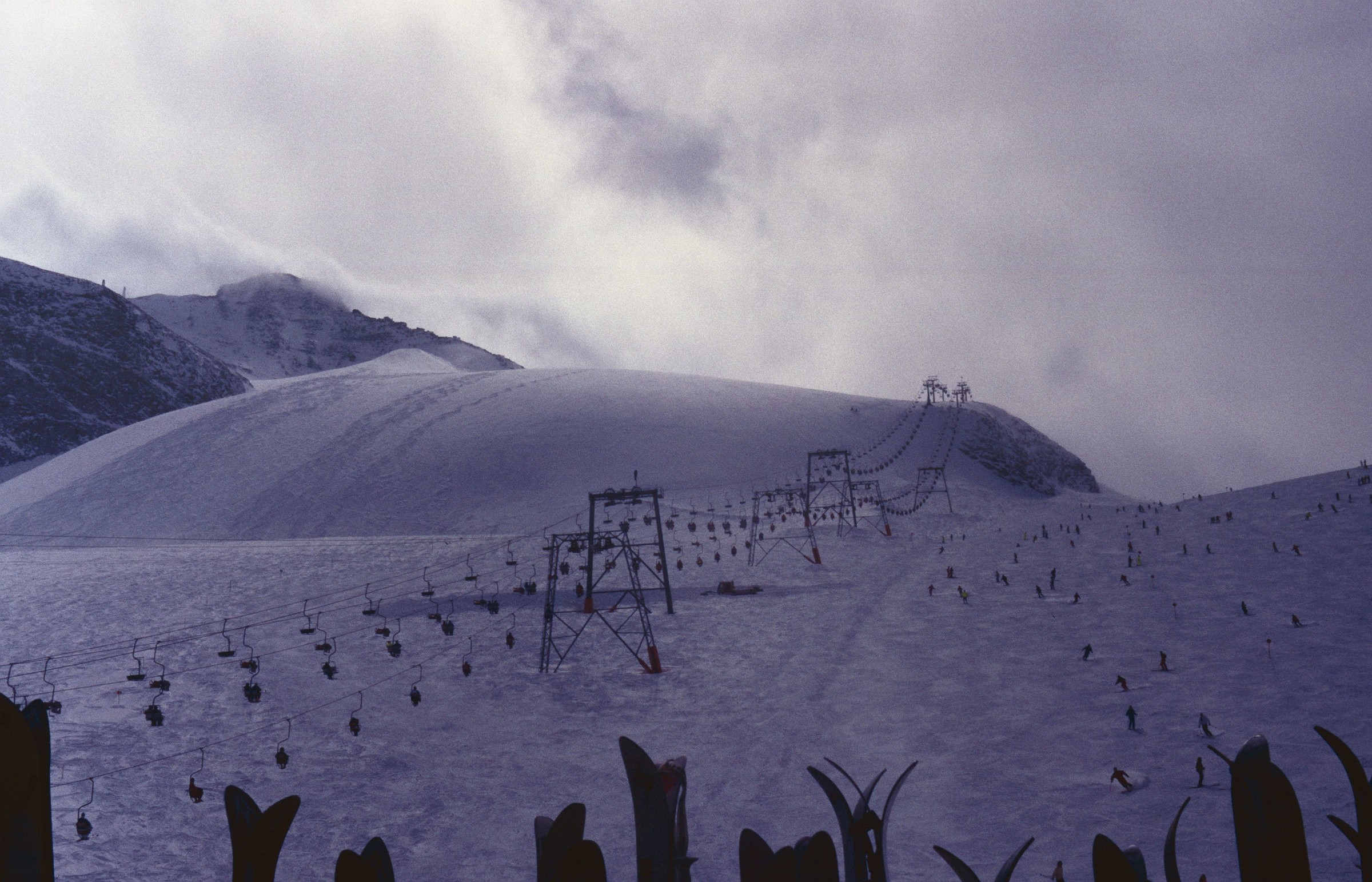 Blick vom Tuxer Ferner Haus in Richtung der heutigen 10-EUB Gefrorene Wand