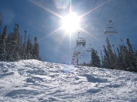 Wahrscheinlich mein Lieblingsbild aus diesem Skiurlaub, das alle Vorzüge des Skifahrens in Colorado vereint zeigt. Ganz am Rand, wo noch am meisten unverspurt war, gings am leichtesten zu fahren