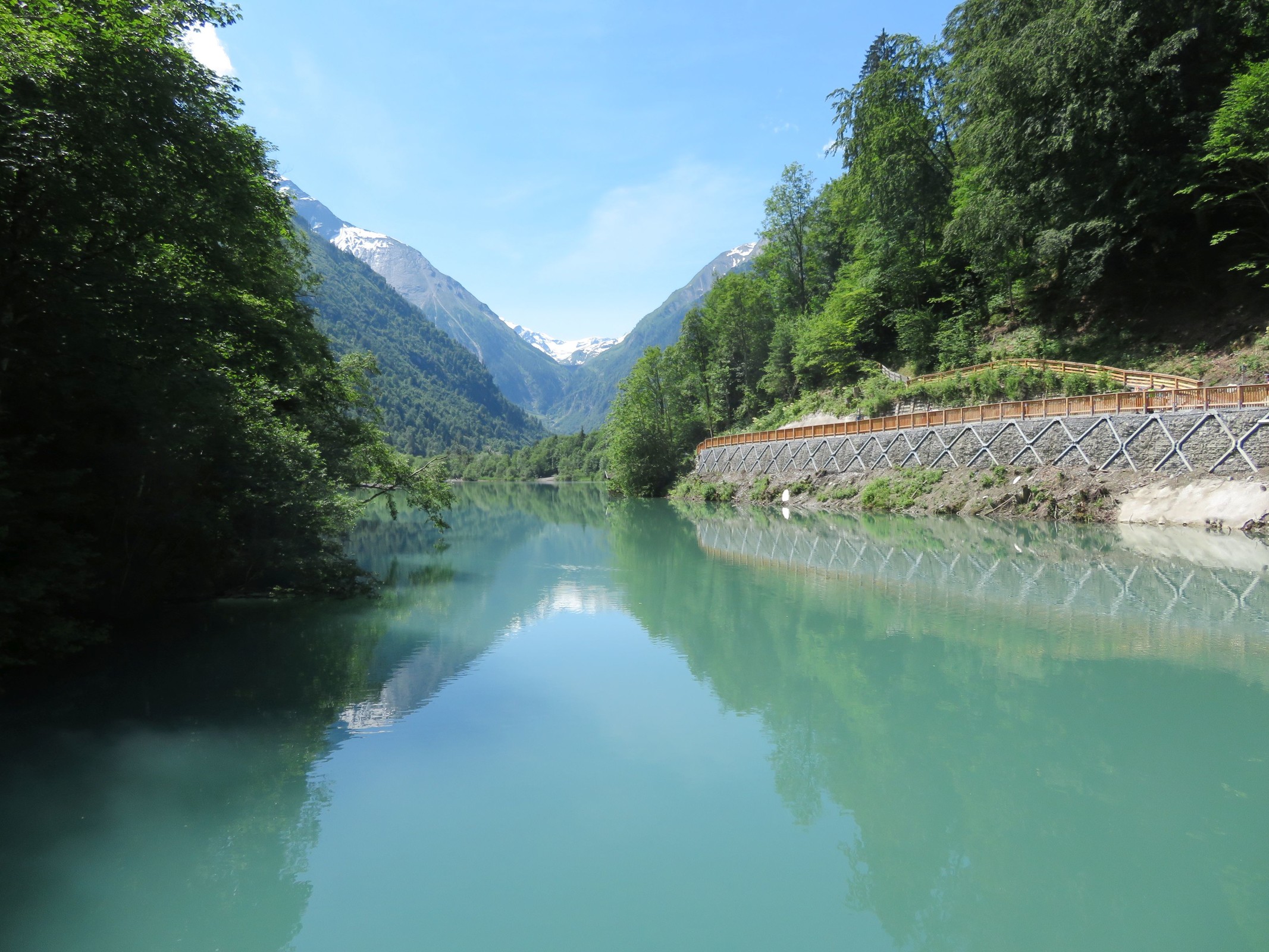 Blick vom Staudamm des Klammsees weiter ins Kapruner Tal hinein.