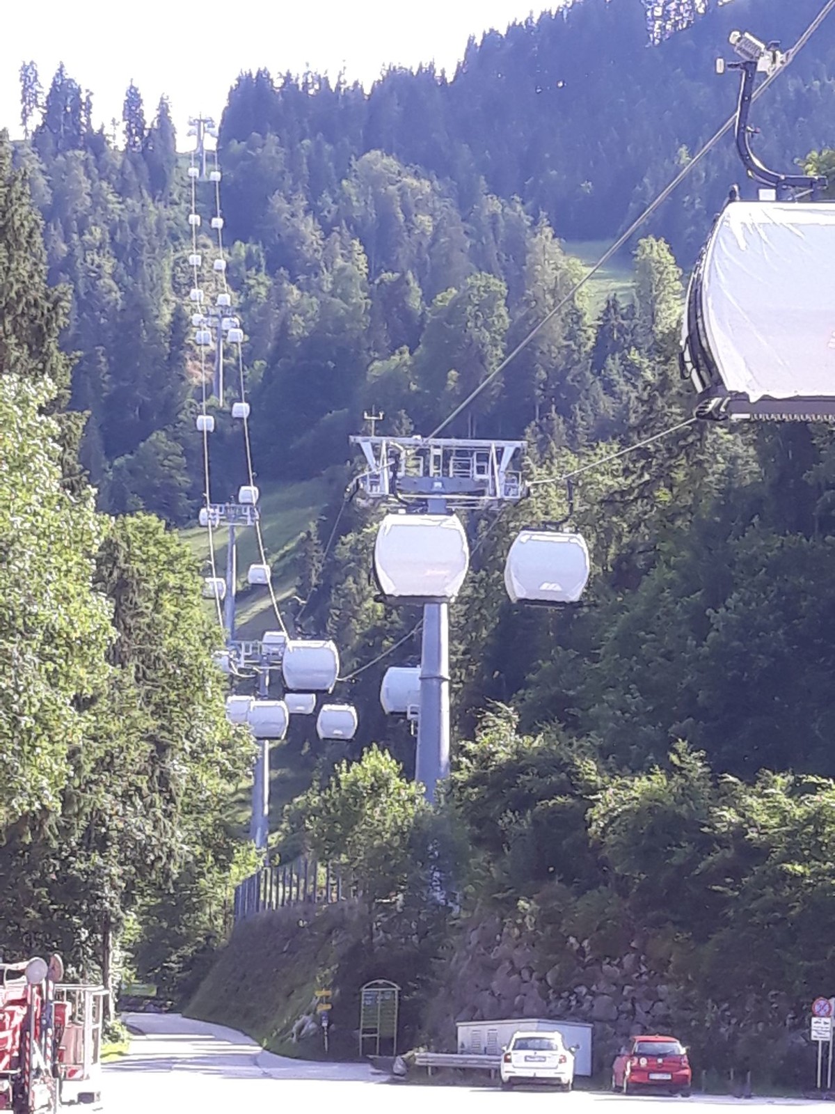 Gondeln auf der Strecke