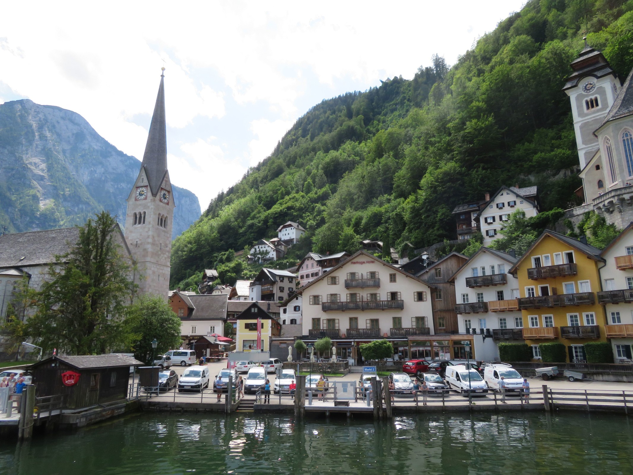 Hallstatt mit evangelischer Kirche.