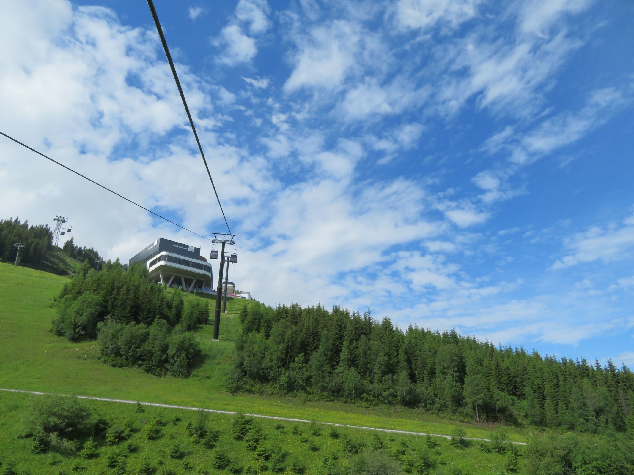 Kurz vor der Bergstation der In der MK Maiskogelbahn II.