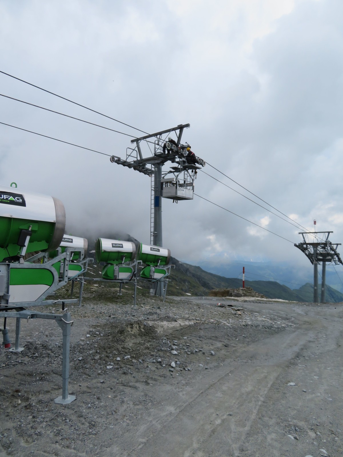 Revisionsarbeiten an der Langwiedbahn.