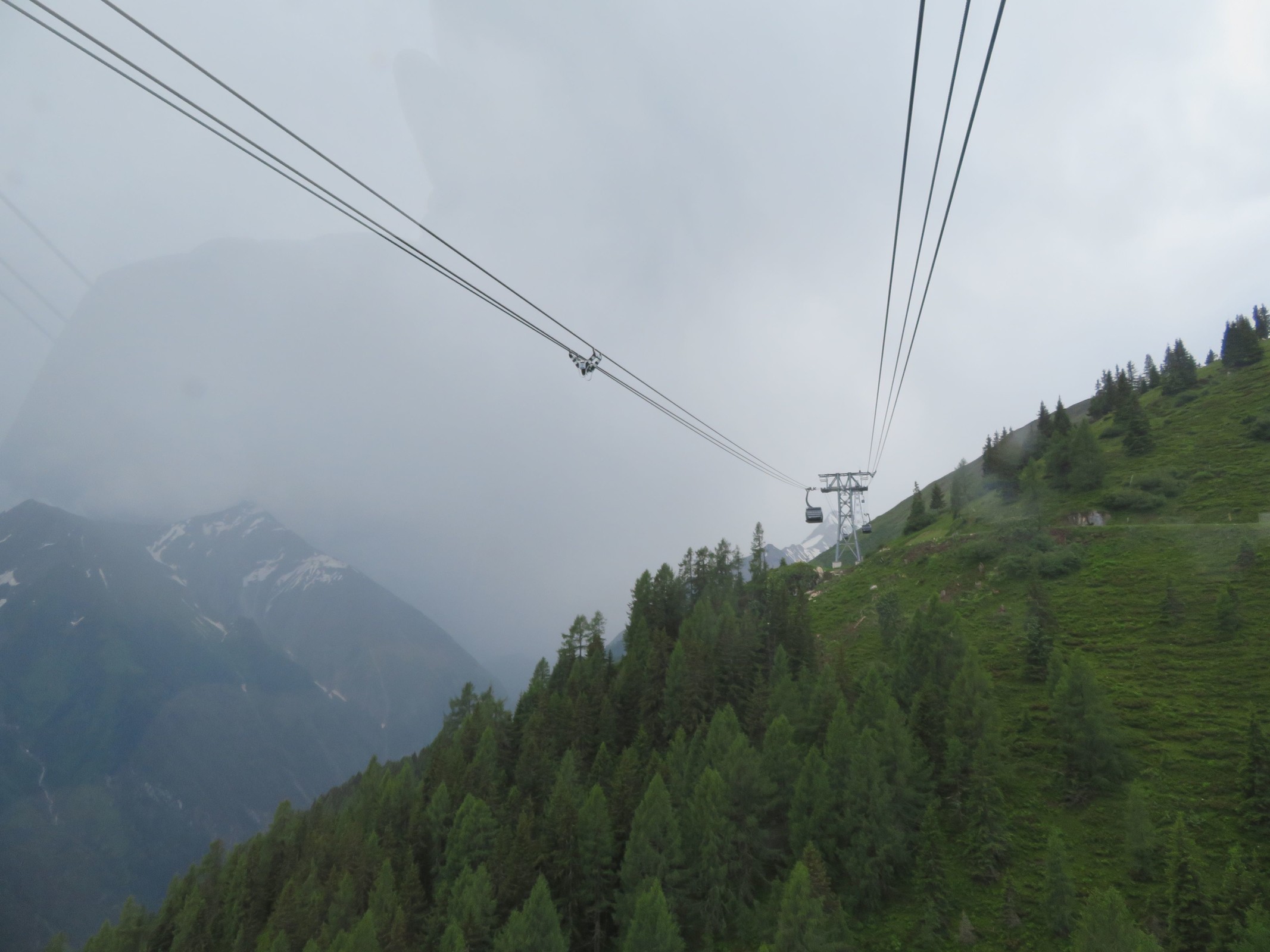Auf der Talfahrt Blick bergwärts aus der 3K K-onnection.