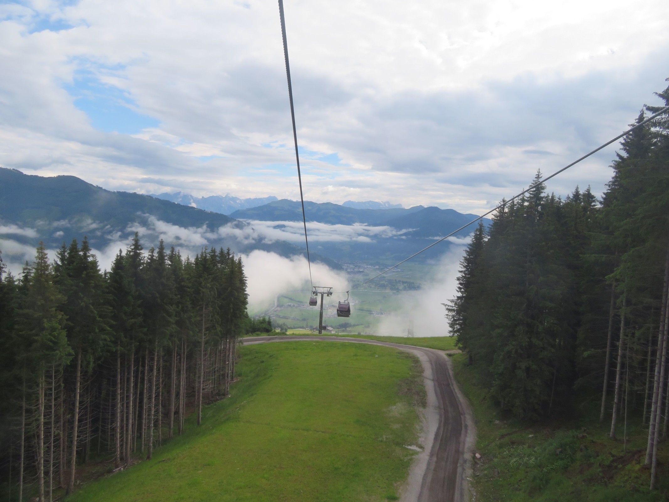 In der 2. Sektion der MK Maiskogelbahn auf dem Weg zur 3K K-onnection.