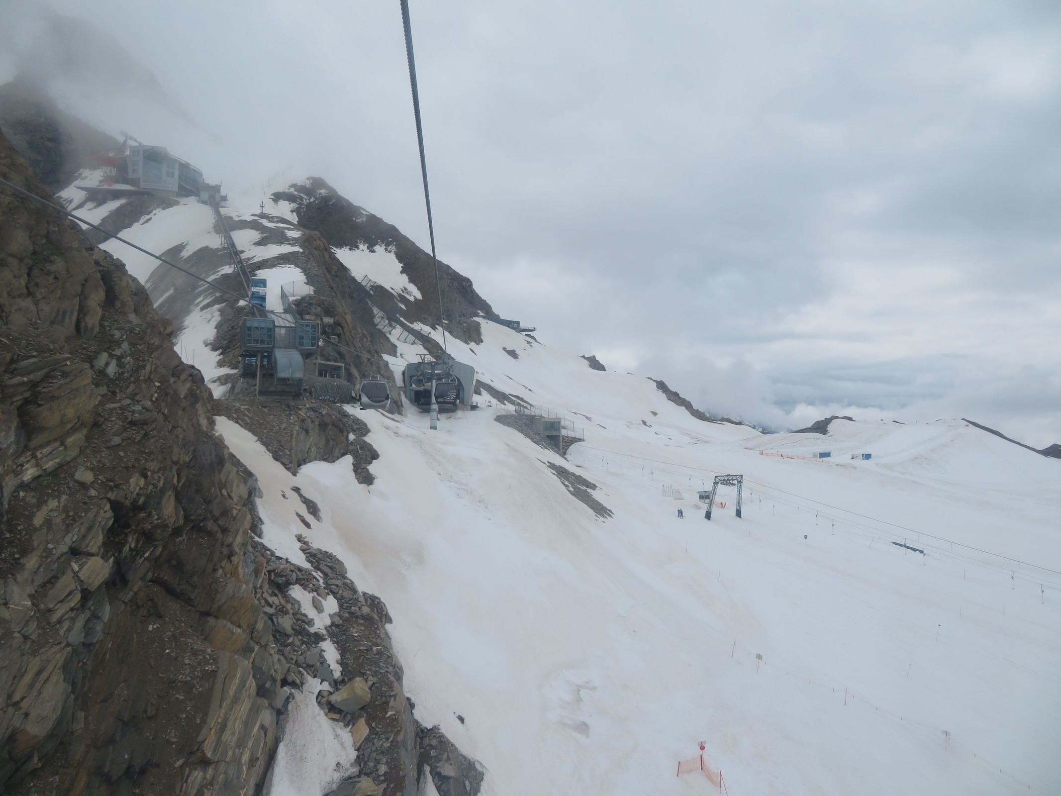 Kurz vor der Bergstation im Gletscherjet 4.