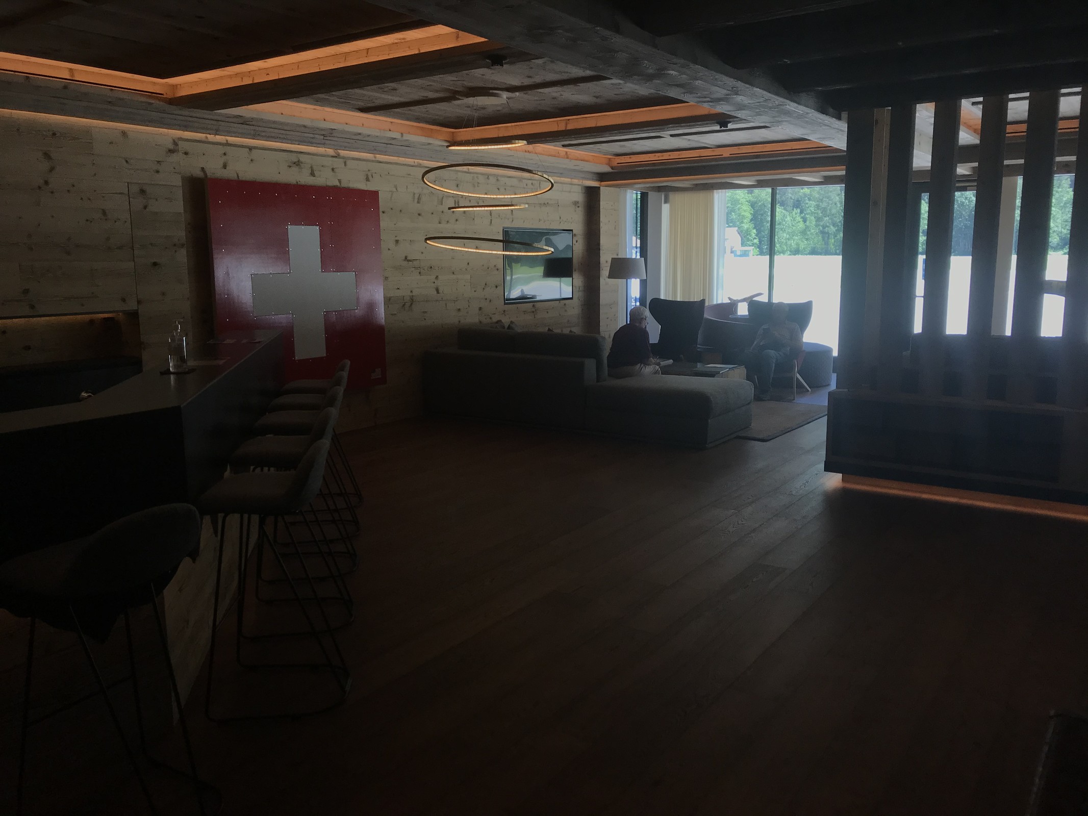 Die Lounge entspricht dem hier häufigen Klientel