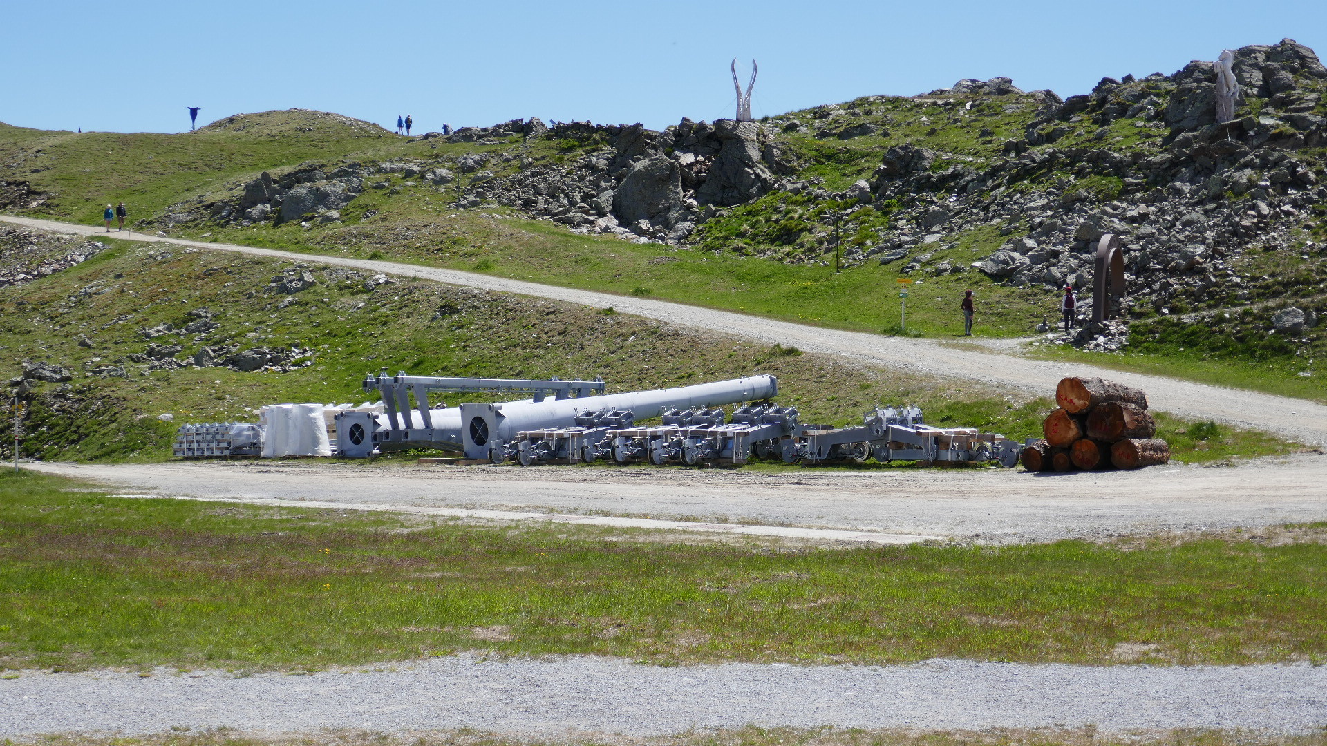 Bauteile der neuen Bahn