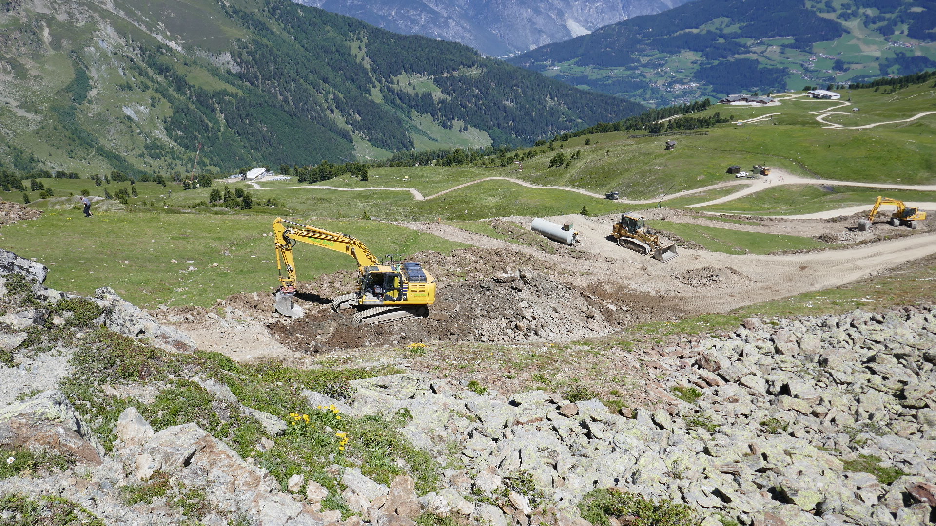 Pistenkorrekturen Zwölferabfahrt
