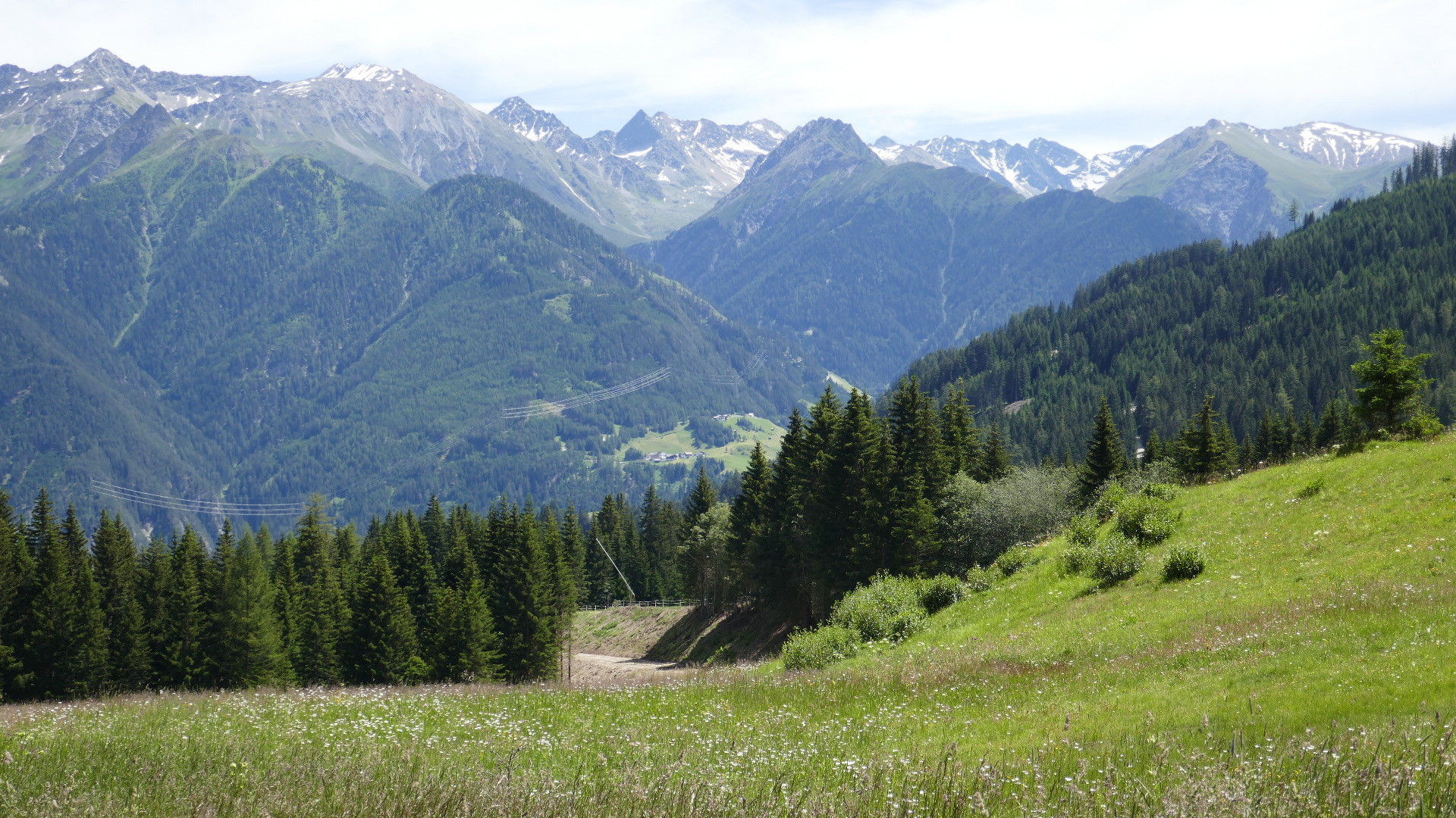 Modellierung an der Einmündung Sattel-Süd-Serfaus Abfahrt in die Mittelabfahrt. Sieht nach alternativem Ziehweg aus um direkt vom Leithewirt zur Mittelabfahrt zu kommen
