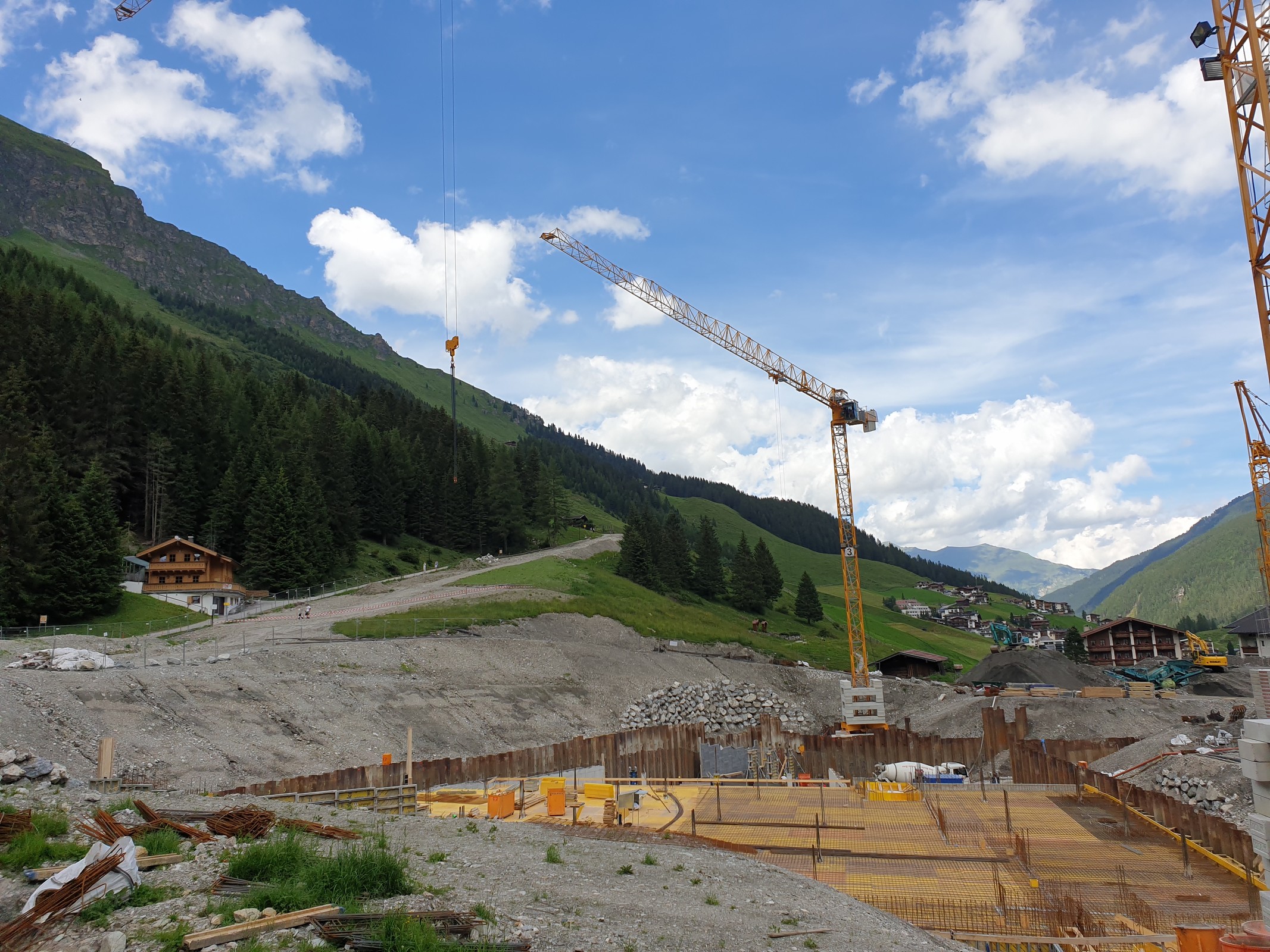Pistenkorrekturen an der Talabfahrt