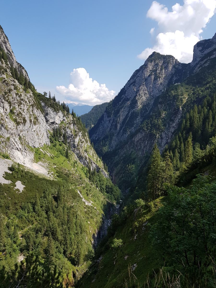 Rückblick talauswärts zur Klamm