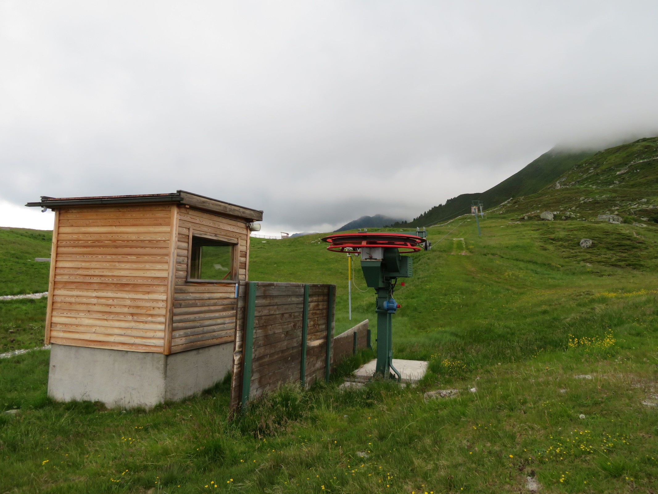 Talstation des Übungsliftes.