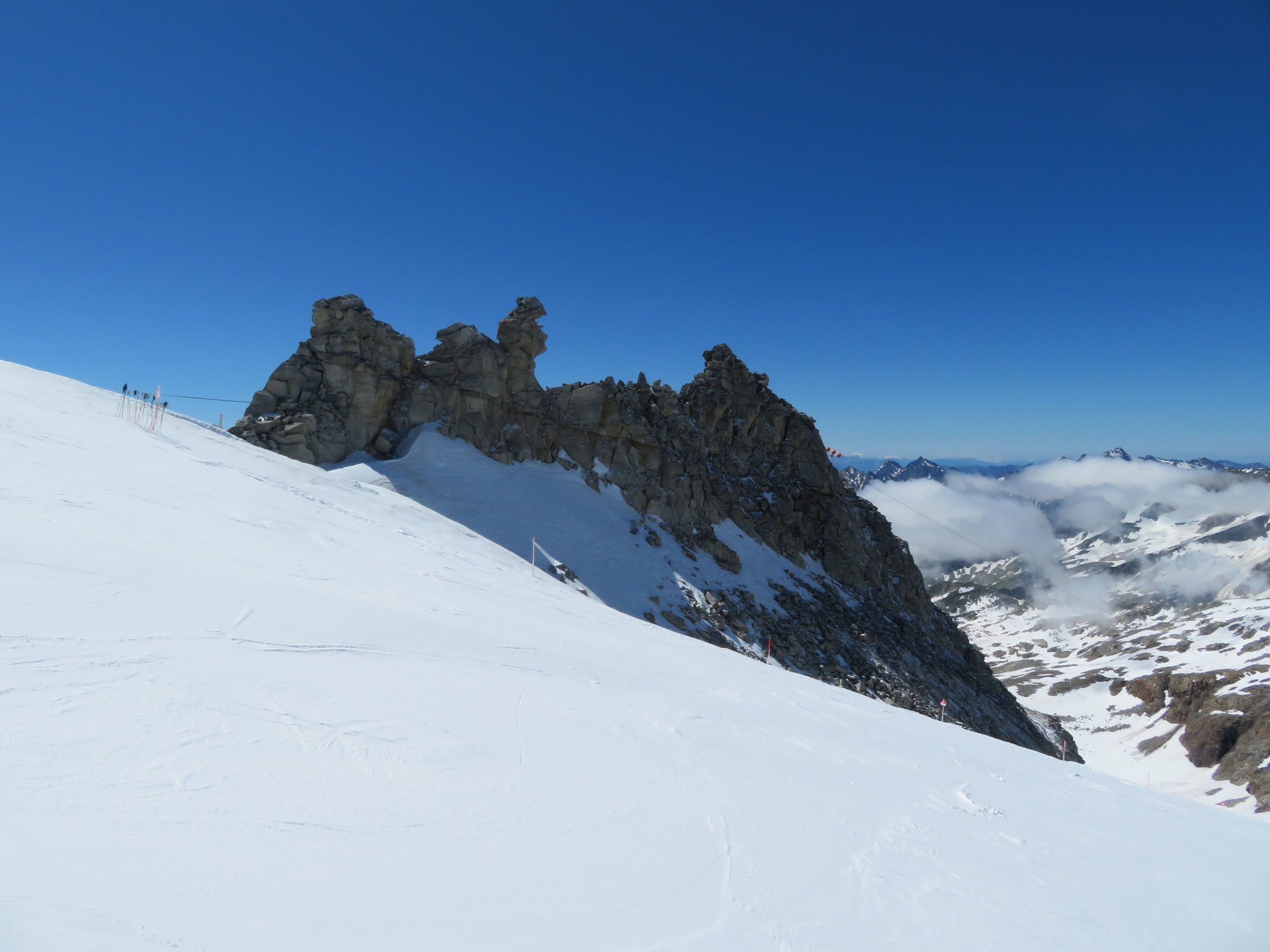10.45 Uhr: Die berühmten Felszacken kurz unterhalb der Gefrorenen Wand, die sich wahrscheinlich auch in 1.000 Jahren nicht geändert haben werden ;-).