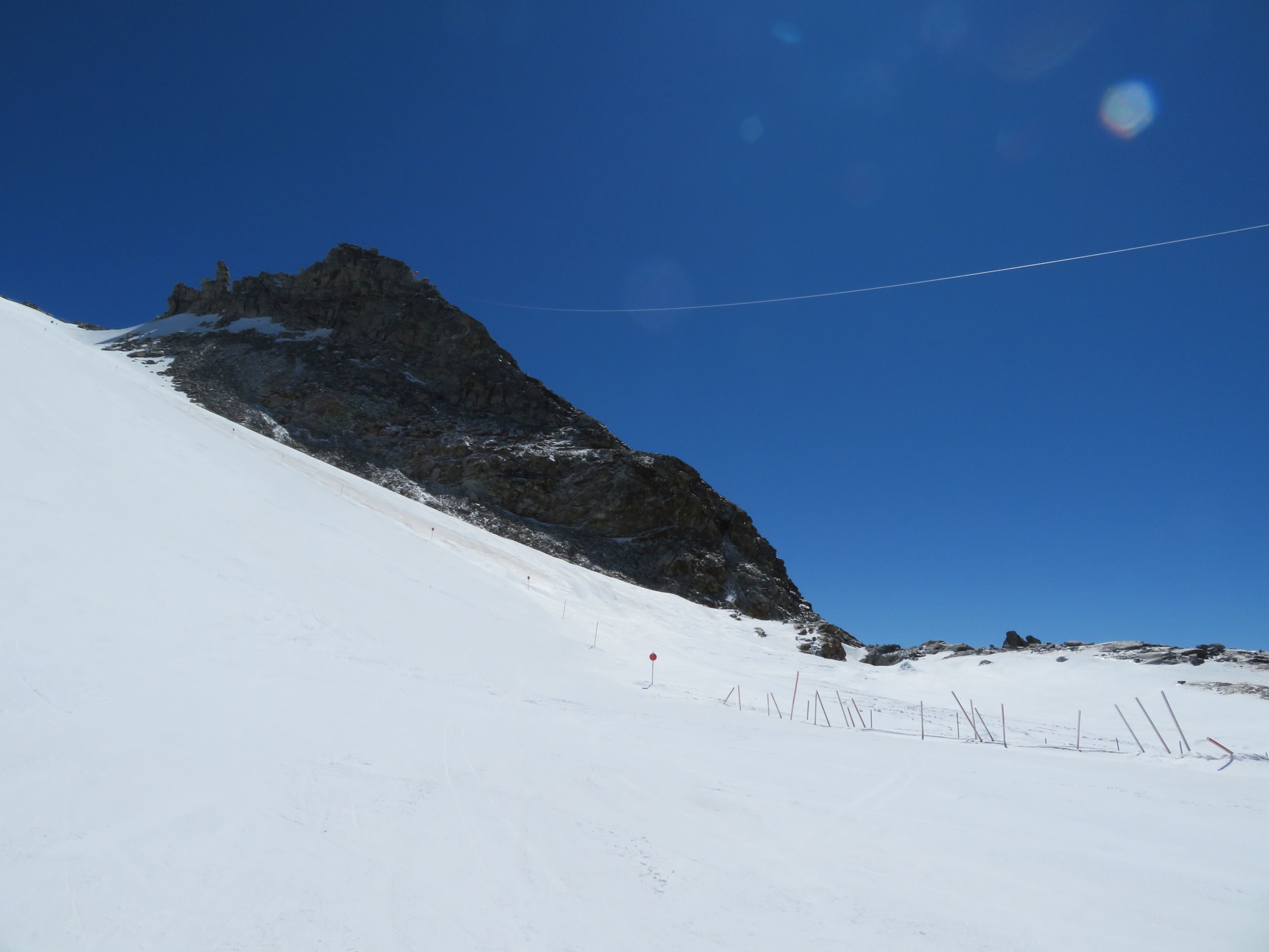 10.48 Uhr: Blick zum ehemaligen Bergstationsstandort der 3-SB Schlegeis.