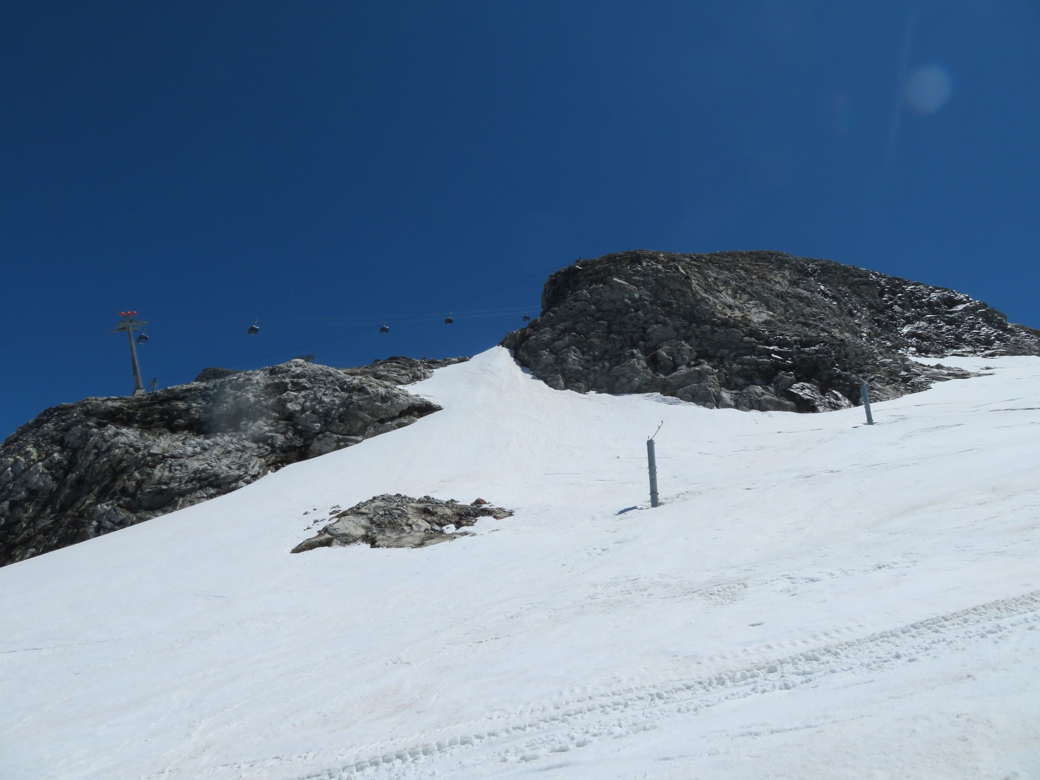 13.42 Uhr: Starlis weltberühmte Steilrinne ;-).