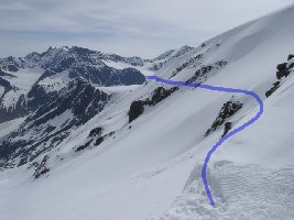 Standort: Nörderschartl, also Bergstation SL Nörderjoch 2. Von dem ist ja beim Notweg immer die Rede. Blick richtung Gepatsch