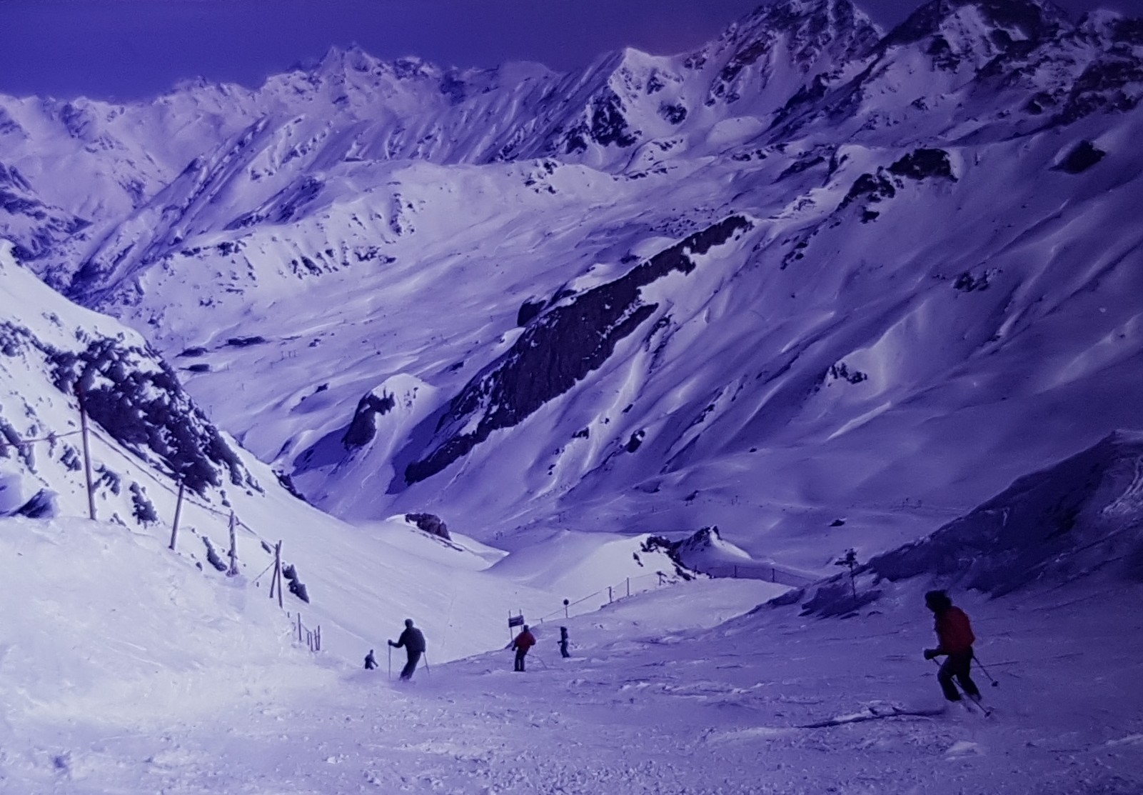 Abfahrt am Palinkopf. Wie gegenüber zu erkennen gab es weder eine 14c noch eine 14a. Man kann also sagen, dass die Greitspitz noch weitestgehend "ihre Ruhe" hatte ;-)