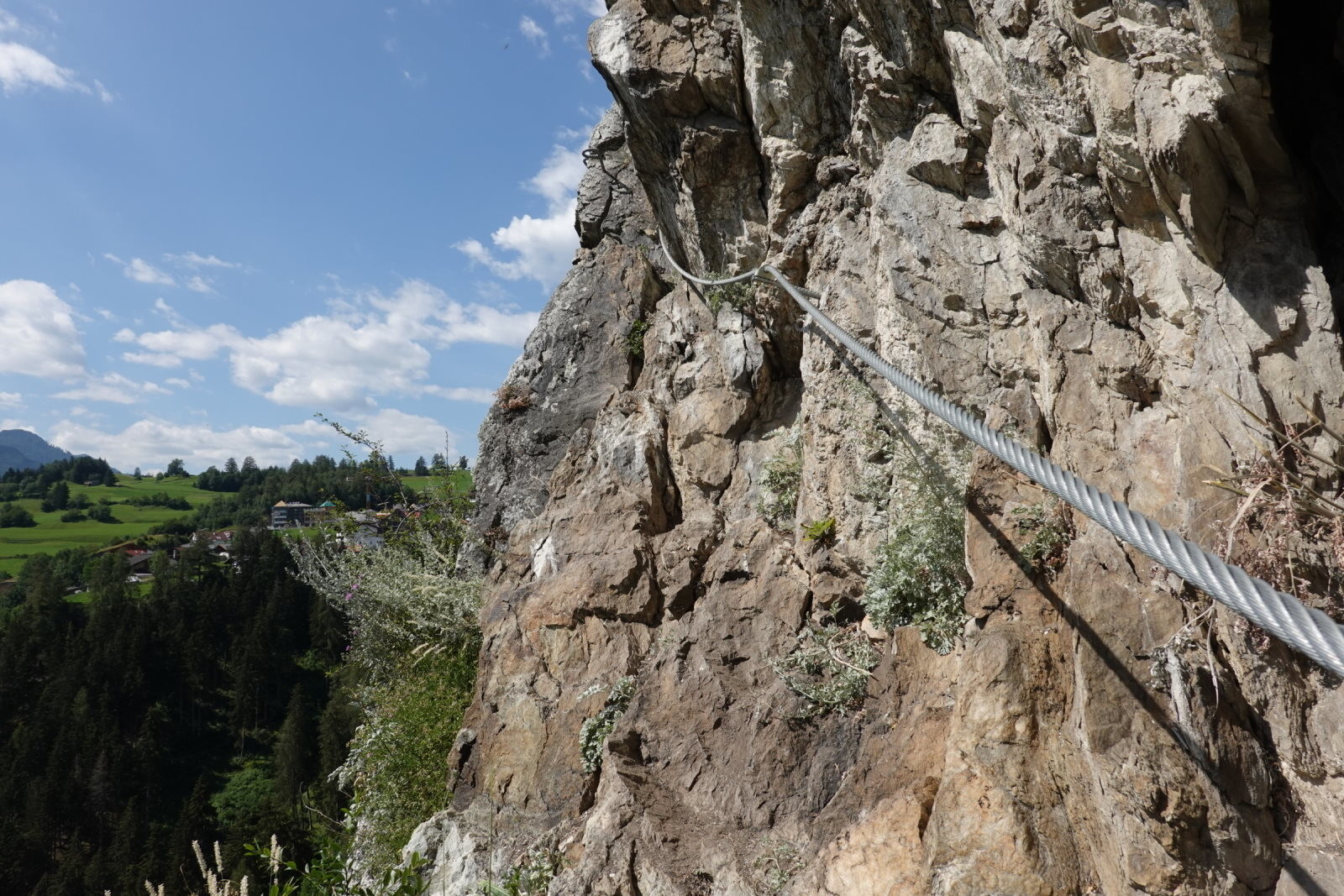 Die Schlüsselstelle beim "Via Claudia Augusta" kanpp vor der Brücke