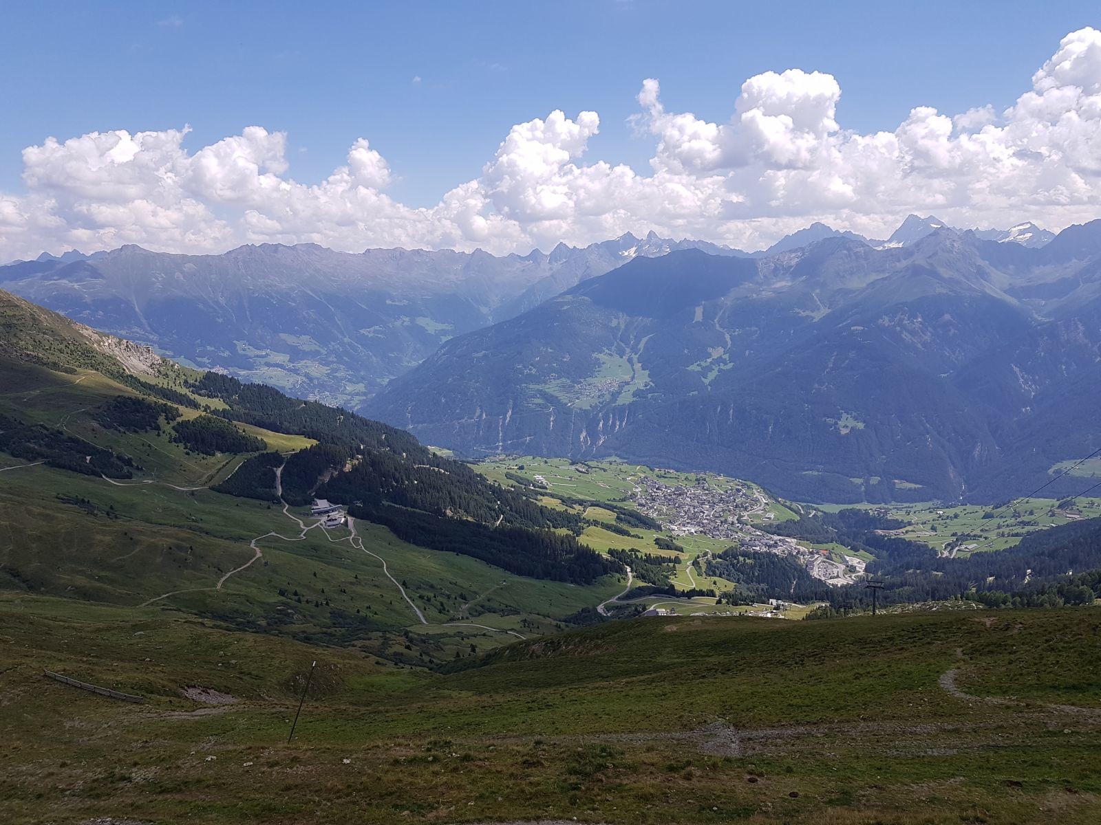 Blick vom Sattelkopf auf Fiss