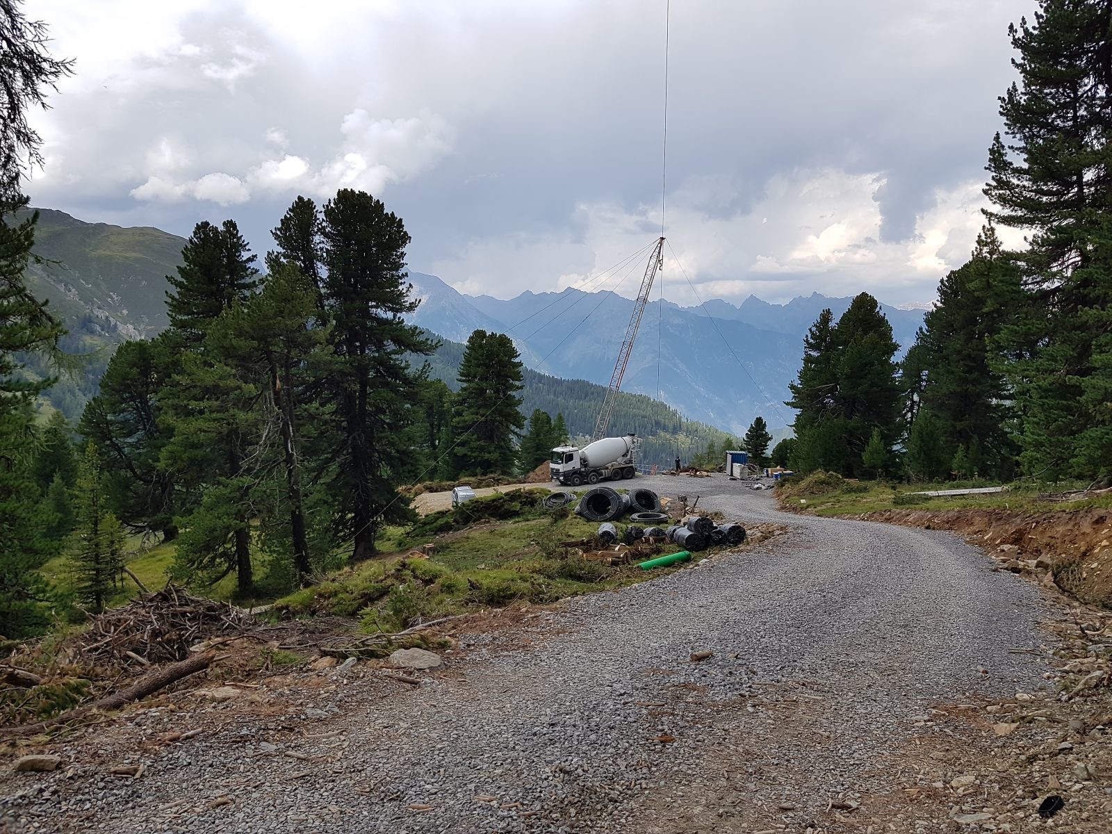 Blick in Richtung der neuen Abfahrt