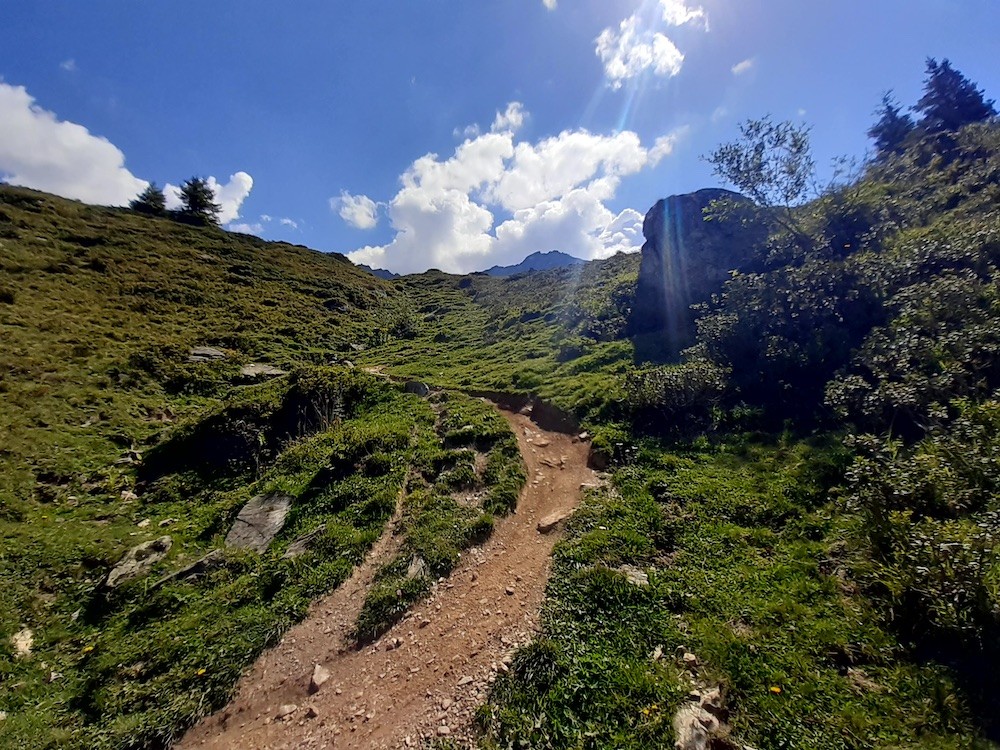 Hier ist die Steilheit des Hanges einigermassen ersichtlich.
