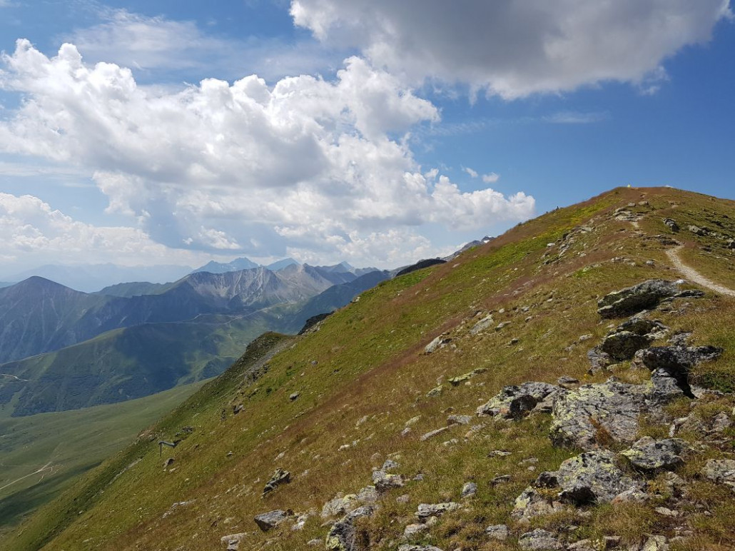 Oben am Gipfel war es sehr schön, auch weil er so grün bewachsen war.