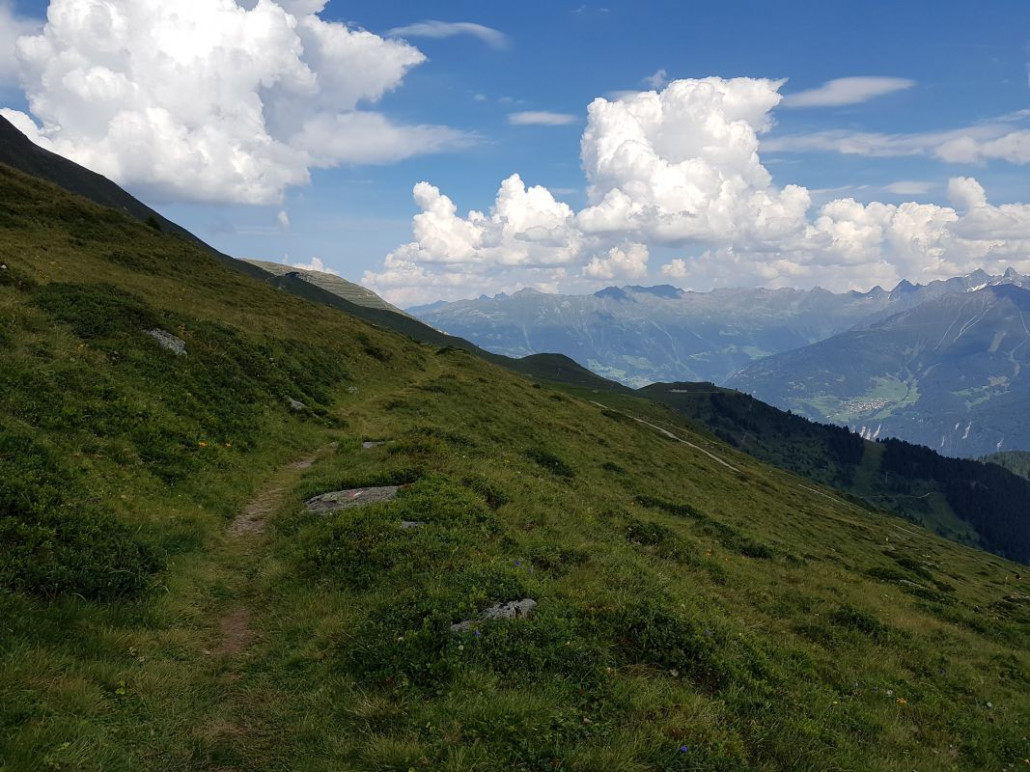 Dann bogen wir links ab auf den Zubringersteig zum Quellenweg.