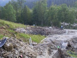 Baugrube an der Talstation