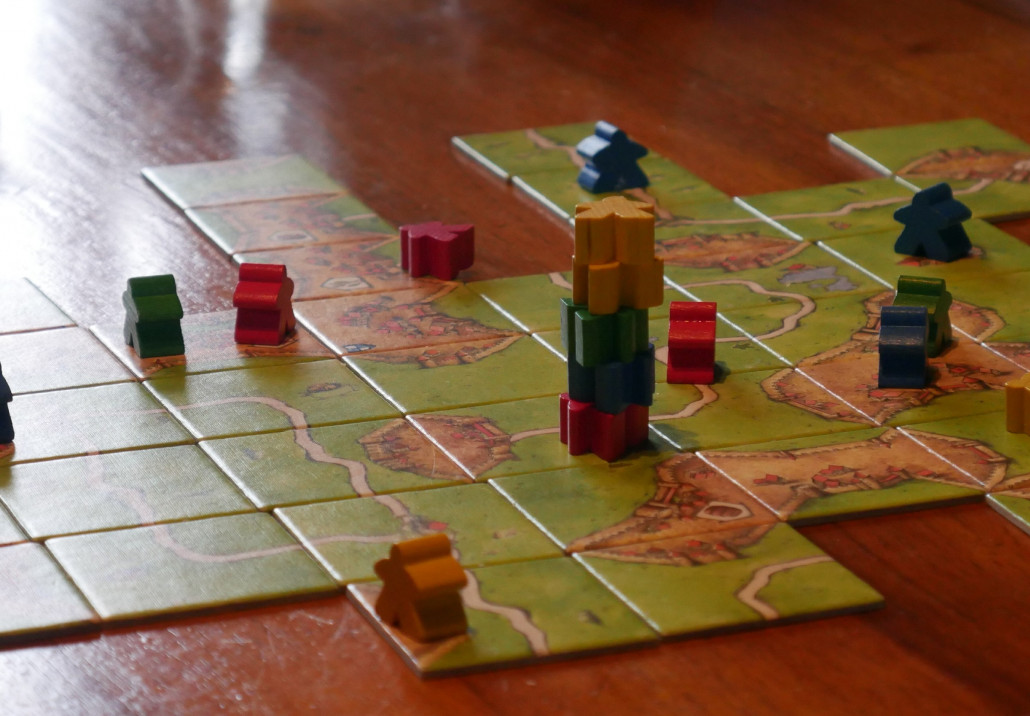 Eine Partie Carcassonne ist bei dem Wetter genau das Richtige