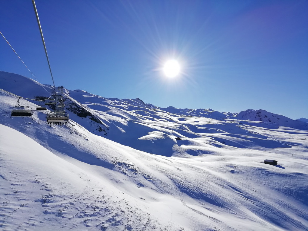 Was für ein Kontrast zu gestern: Blick auf die "Pramint"