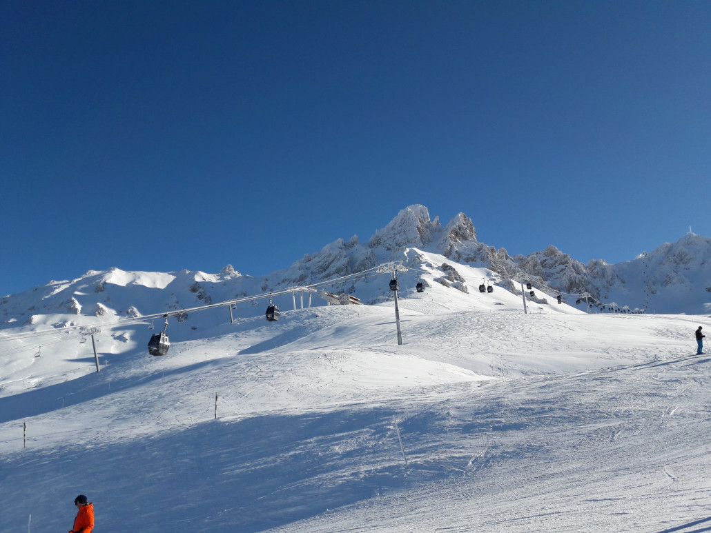 Ein Traum: Saulire. Da soll es hoch. Aber erstmal runter