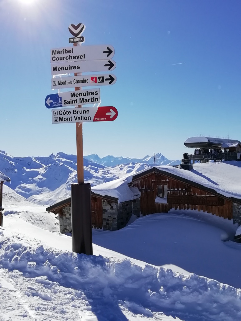 Wieder oben auf "Trois Marches".<br />So riesig die Trois Valées auch sind, von hier aus erreicht man in 1,5 Stunden vermutlich jeden Punkt des Skigebiets