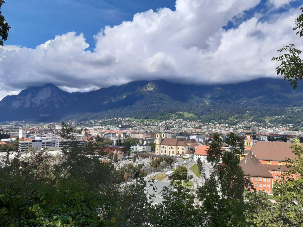 Erster Blick auf Innsbruck