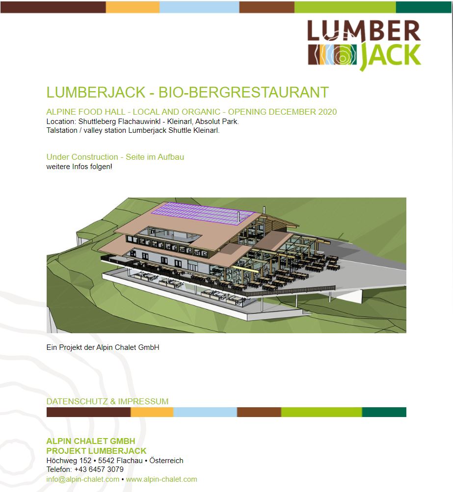Die offizielle Ankündigung auf der Tourismus Webseite von Wagrain-Kleinarl