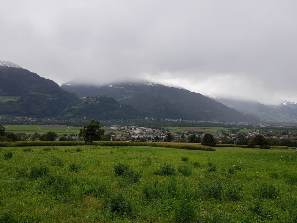Blick Richtung Pizol und Bad Ragaz