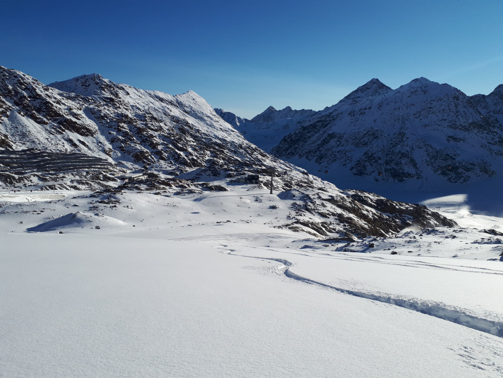 Abzweig an der Wildspitzbahn