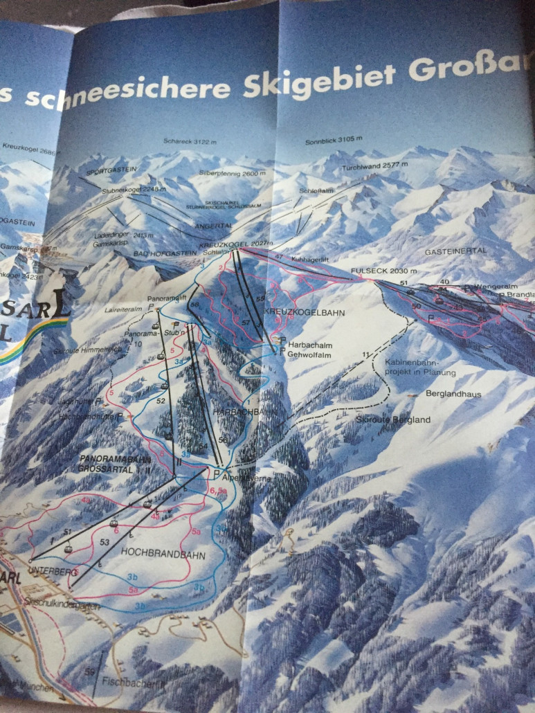 Pistenplan aus dem Winter 1996/97