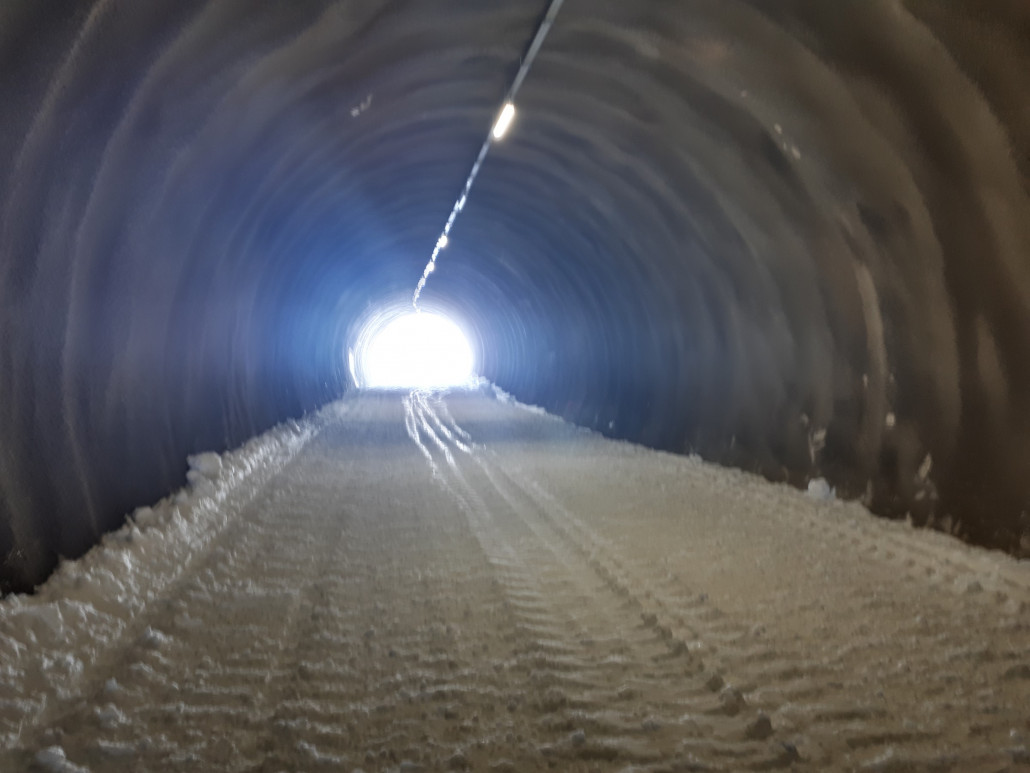 Alleinig hier gibt es Raupenspuren