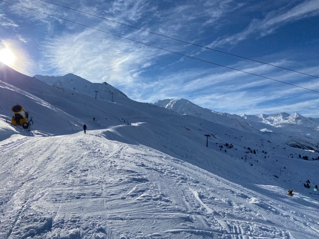 Skiweg oberhalb von Hochgurgl