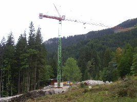 Baukran an der Talstation