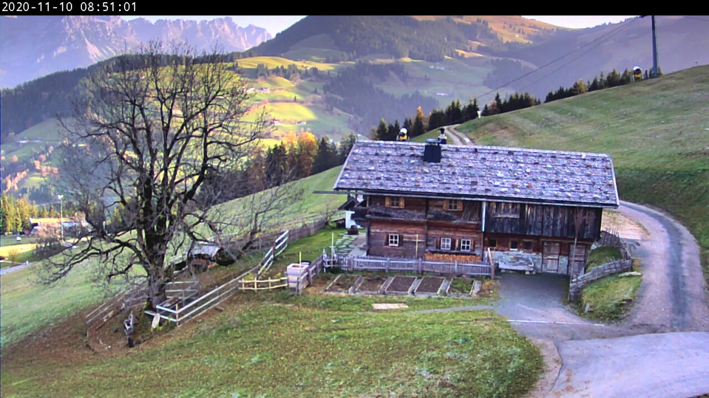 Hinter der Simonalm sieht man, dass das Seil nicht mehr gespannt ist.
