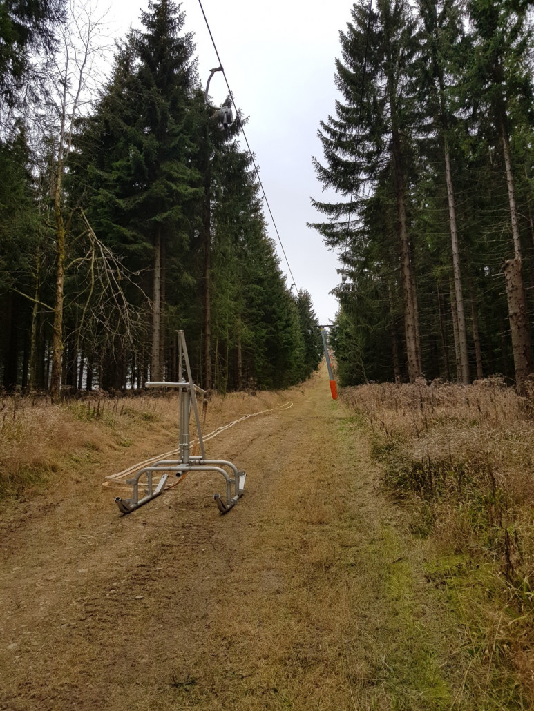 Mobile Schneilanze auf der SL-Trasse Himmelsleiter
