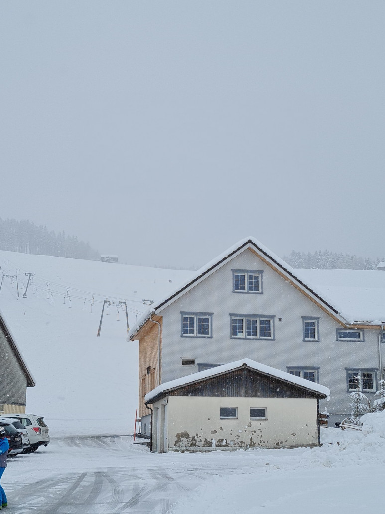 Erster Blick auf den Lift