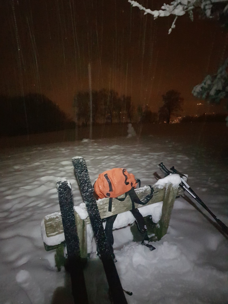 Oben angekommen 787 m ü. M, Blick nach Beinwil am See