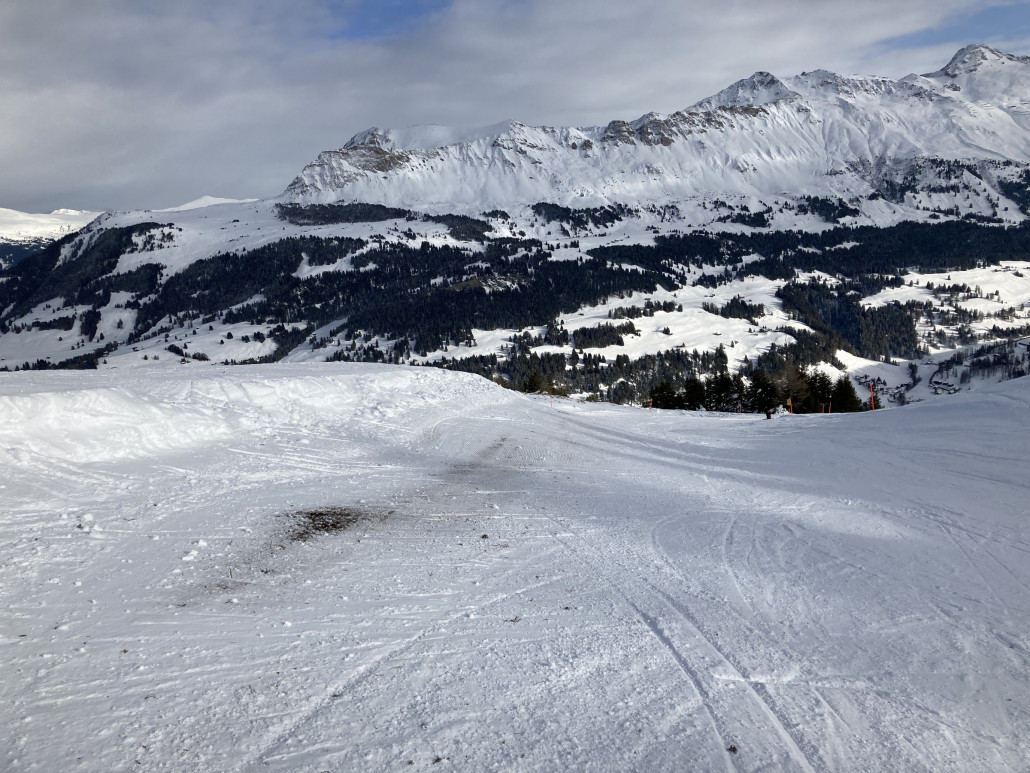 Viel Beimaterial auf der Piste
